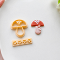 Mushroom Polymer Clay Earring Cutter Set: 2 Pcs