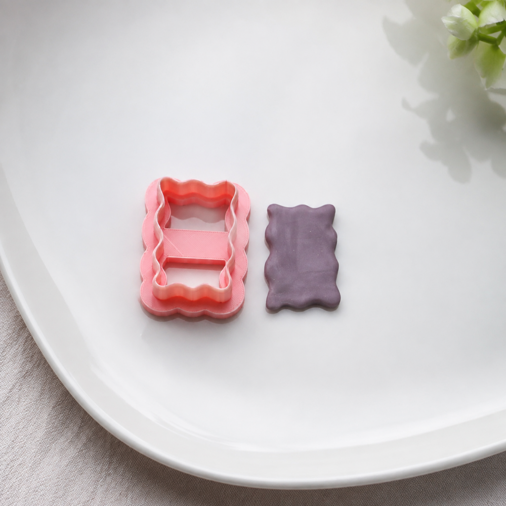 Scalloped Square Frame Polymer Clay Cutter