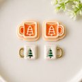Tree Imprinted Mug Polymer Clay Christmas Cutter