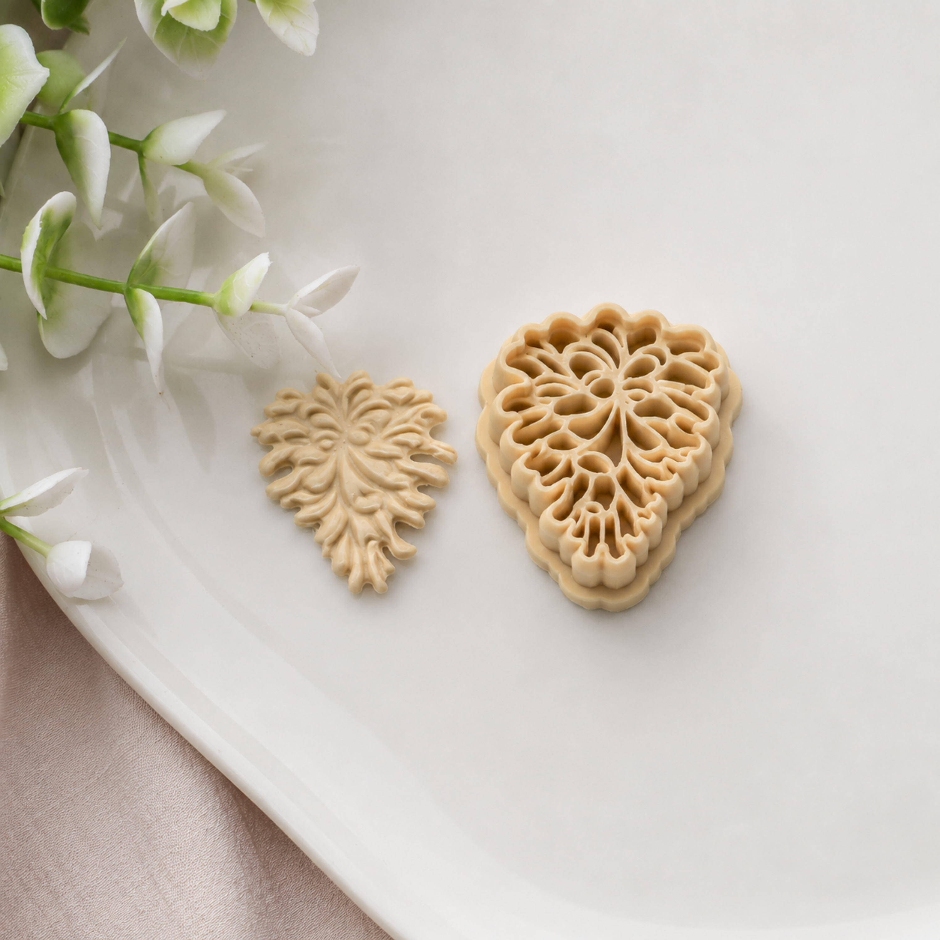 Pine Cone Polymer Clay Winter Cutter