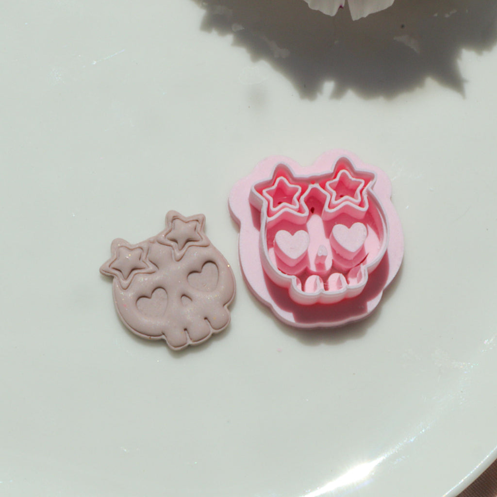 Kawaii Skull Polymer Clay Halloween Cutter