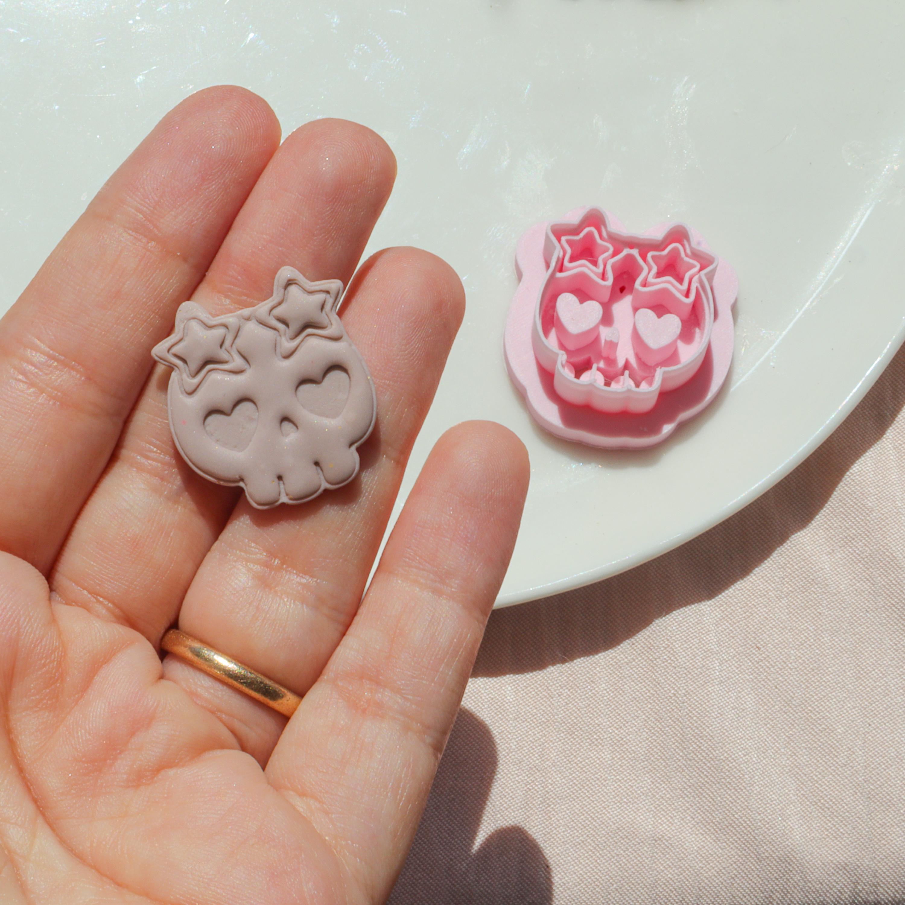 Kawaii Skull Polymer Clay Halloween Cutter