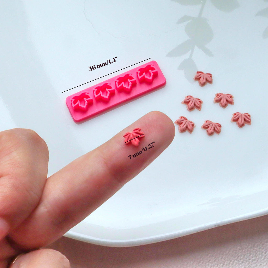 Tiny Fall Leaf Polymer Clay Cutter Set