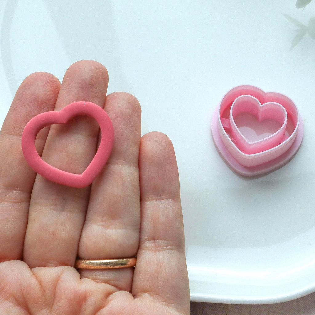 Thin Heart Outline Polymer Clay Cutter