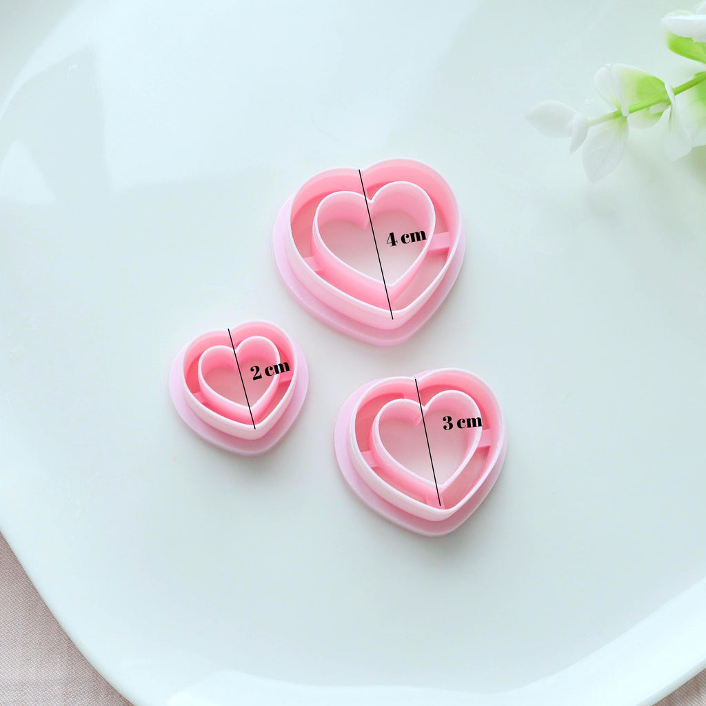 Thin Heart Valentine's Day Polymer Clay Cutter Set
