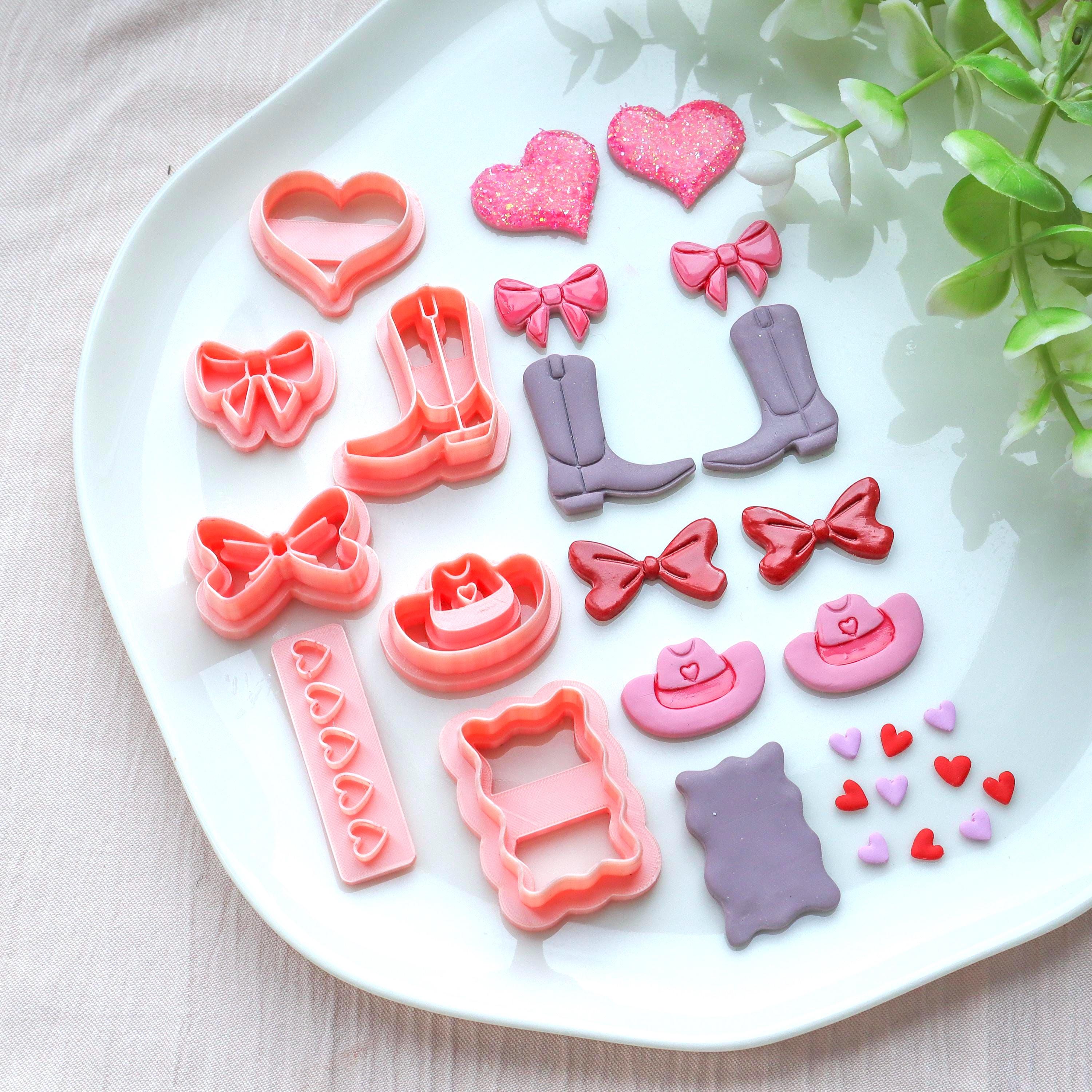 Polymer Clay Coquette Earring Cutter Set: 8 Pcs