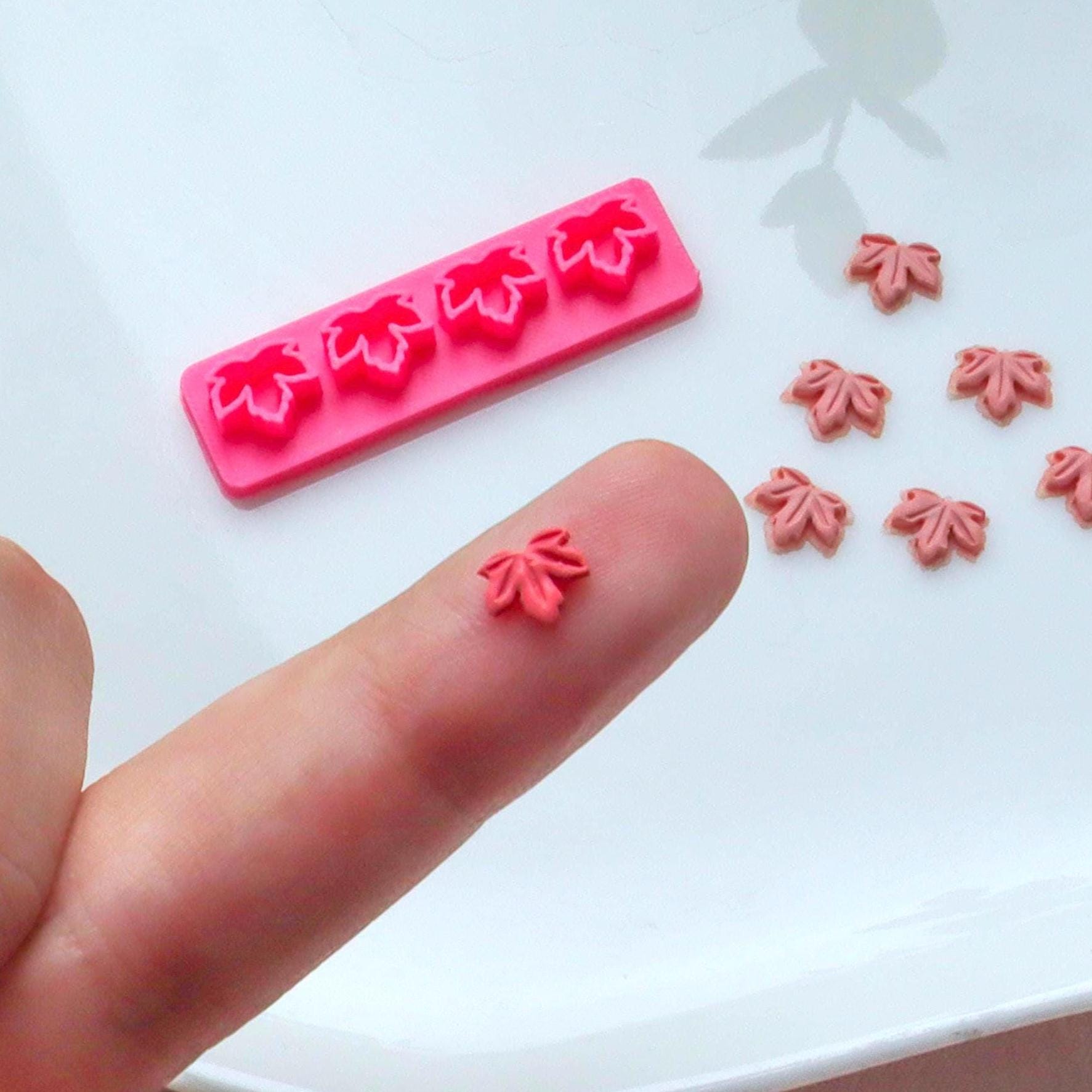 Tiny Fall Leaf Polymer Clay Cutter Set