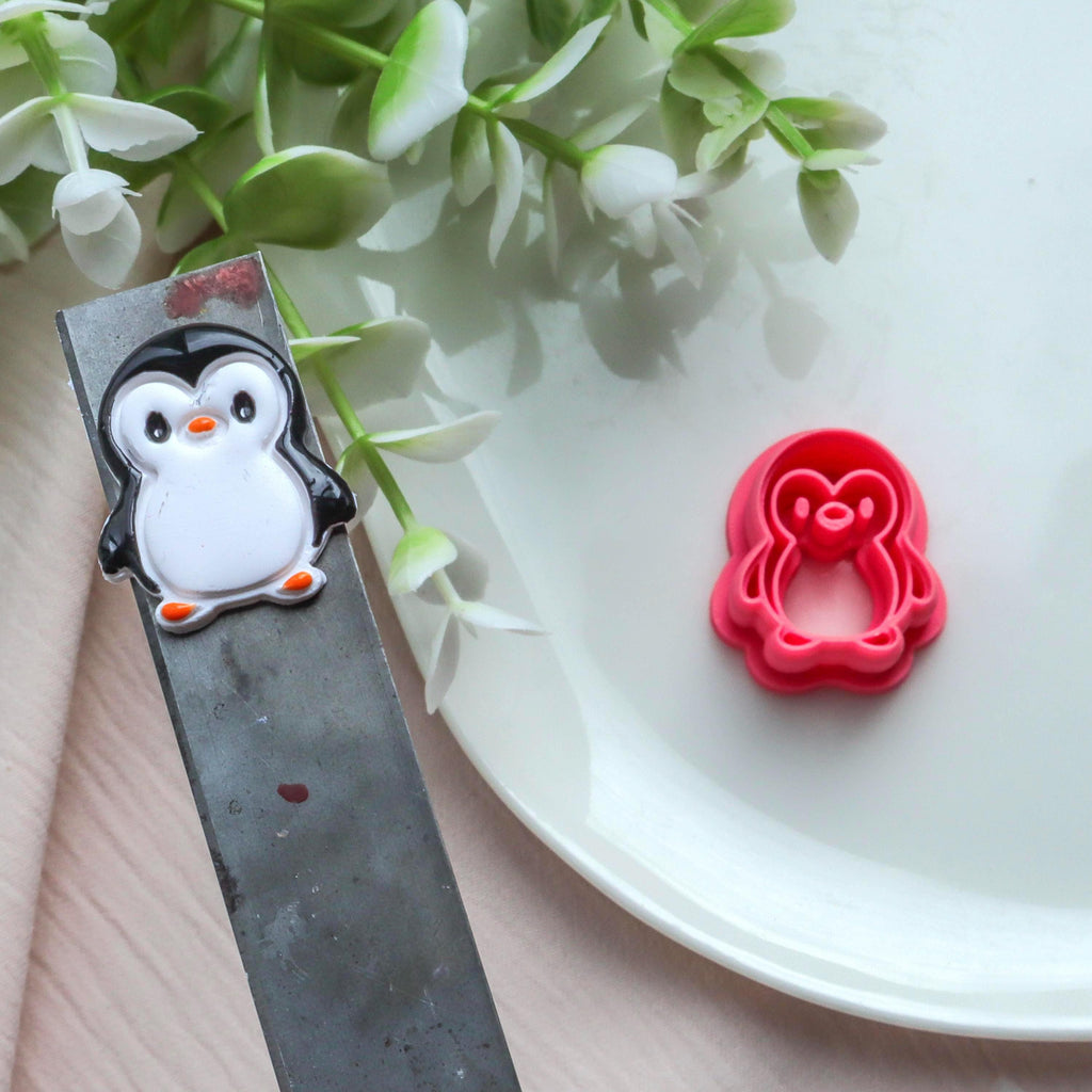 Winter Penguin with Scarf Christmas Polymer Clay Cutter Set