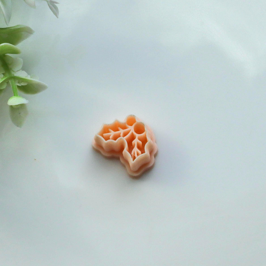 Mistletoe Polymer Clay Stud Earring Christmas Cutter