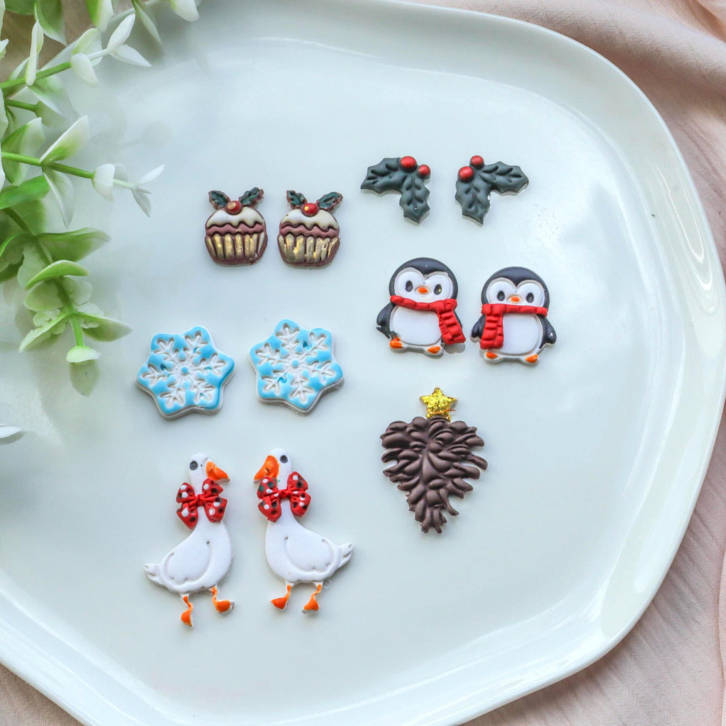 Winter Penguin with Scarf Christmas Polymer Clay Cutter Set