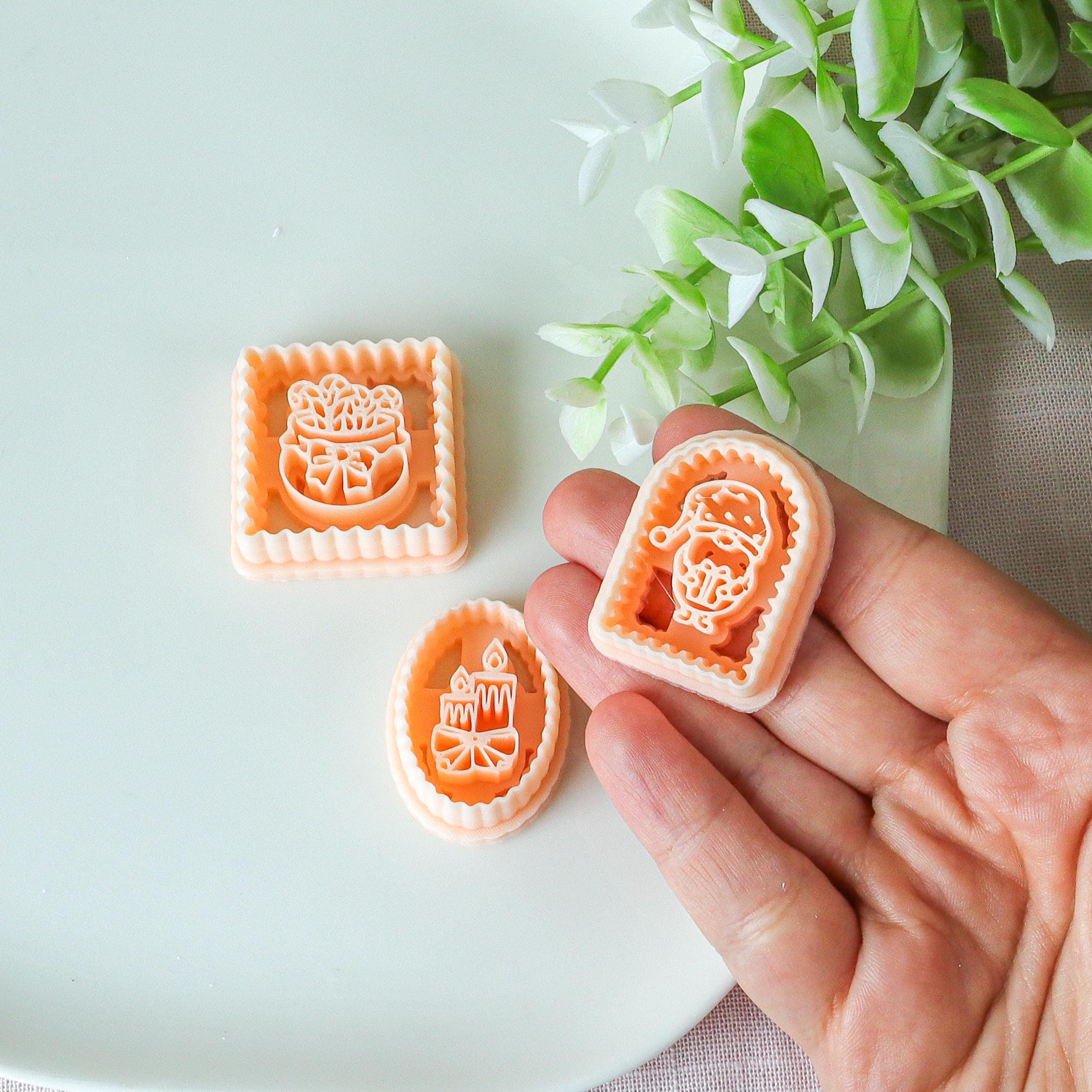 Christmas Holiday Imprinted Polymer Clay Cutter
