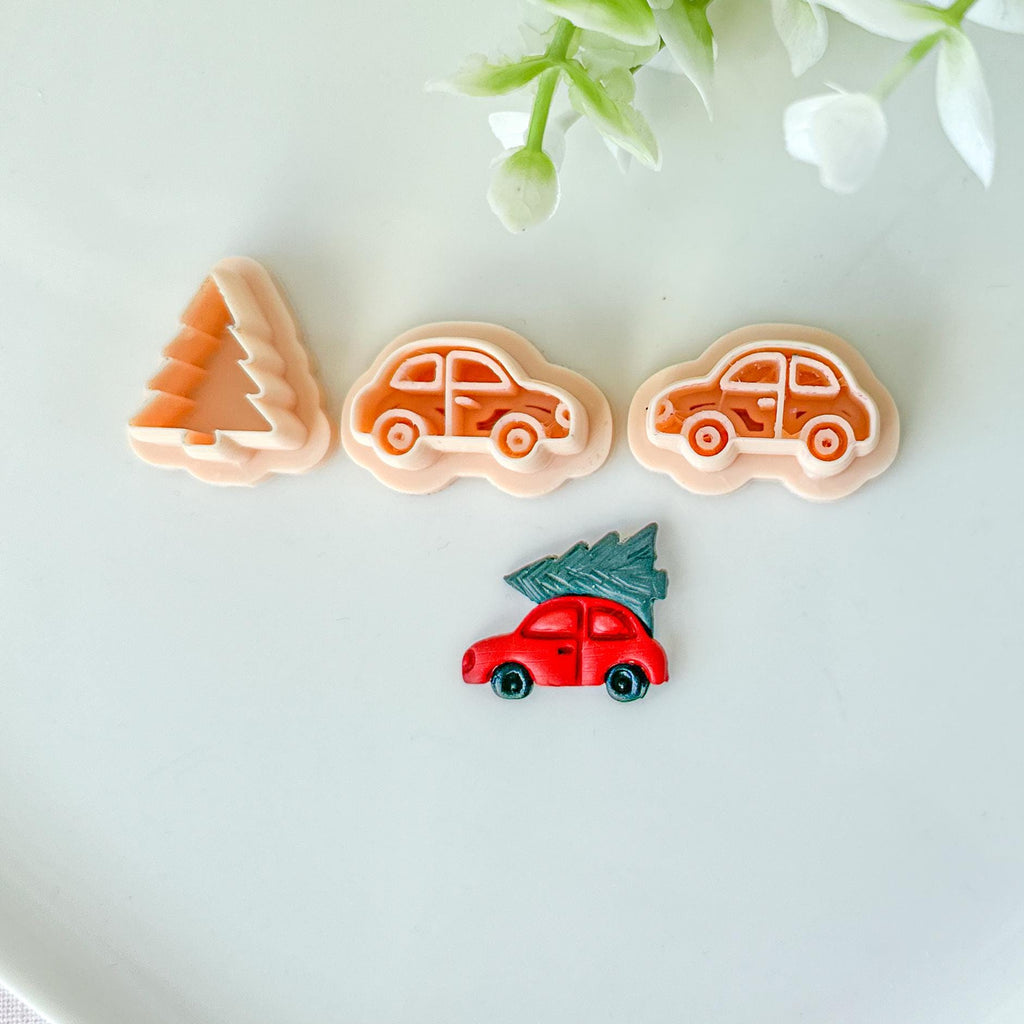 Christmas Car Polymer Clay Cutter Set– 3 Pcs