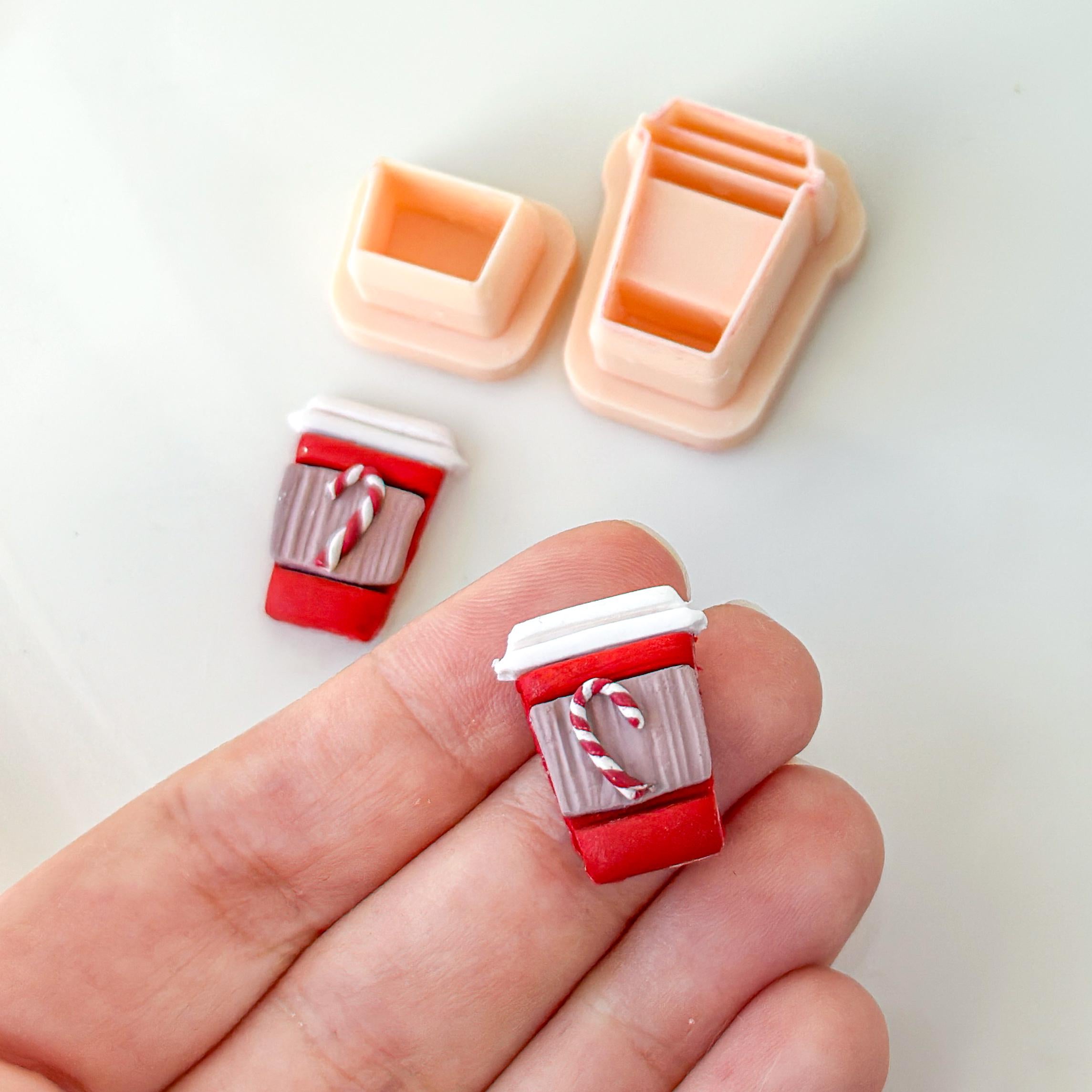 Coffee Cup Polymer Clay Winter Cutter Set