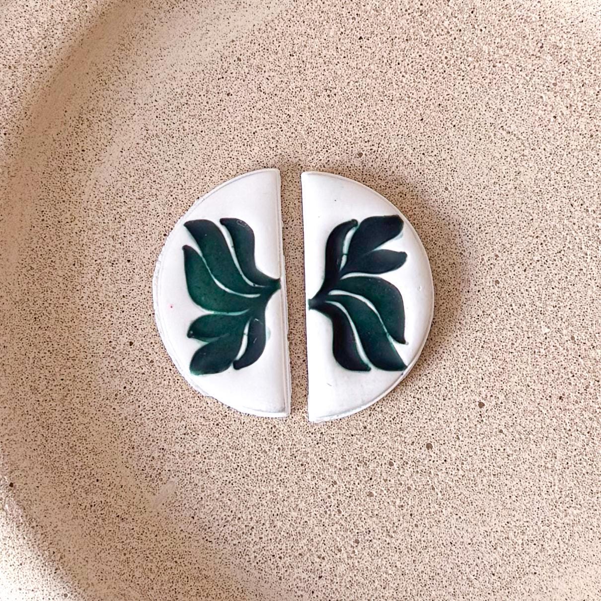 Leaf Embossed Polymer Clay Floral Earring Cutter