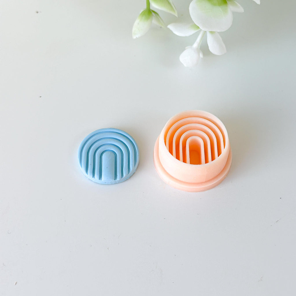 Modern Arch Imprinted Polymer Clay Earring Cutter