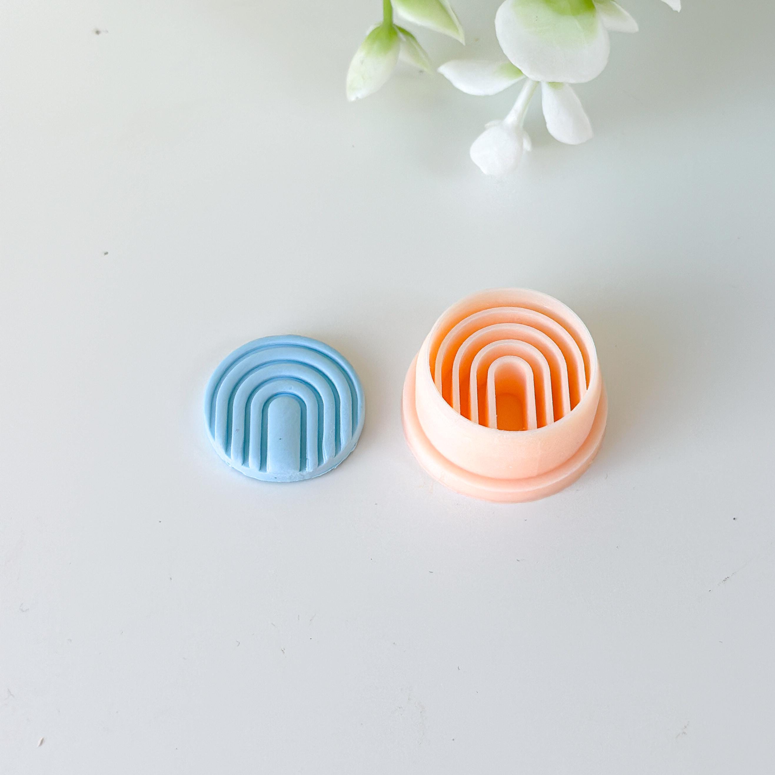 Modern Arch Imprinted Polymer Clay Earring Cutter