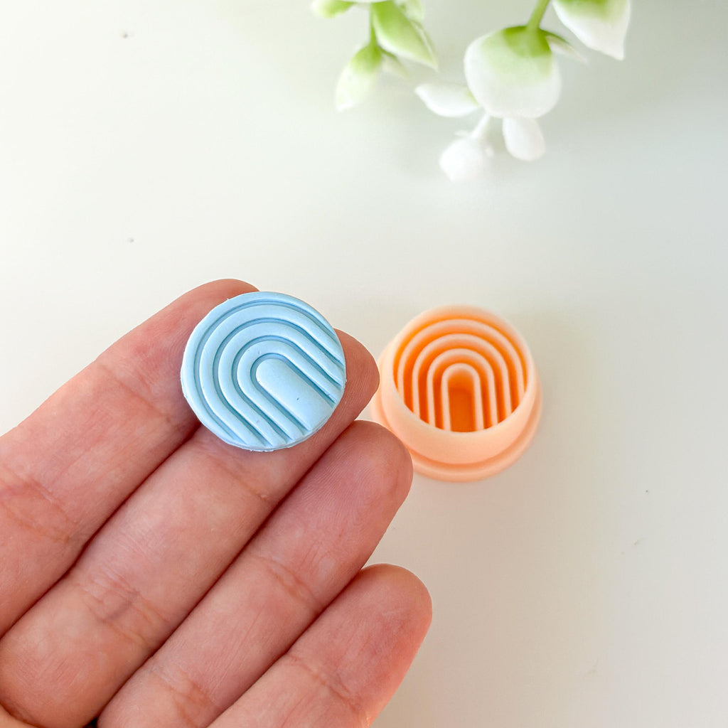 Modern Arch Imprinted Polymer Clay Earring Cutter