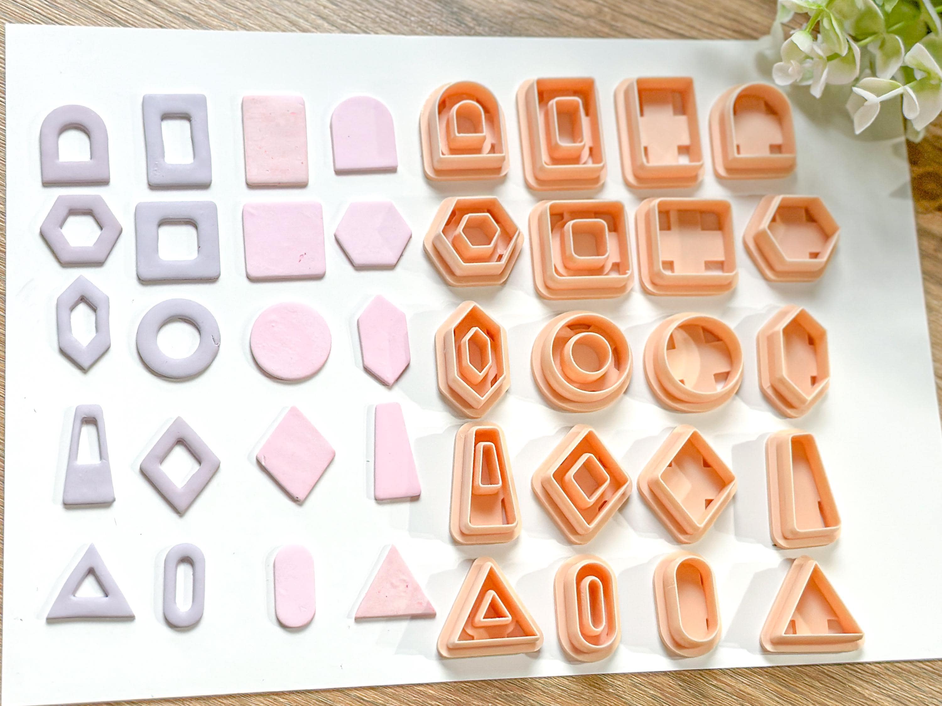 Trapezium Donut Geometric Polymer Clay Earring Cutter
