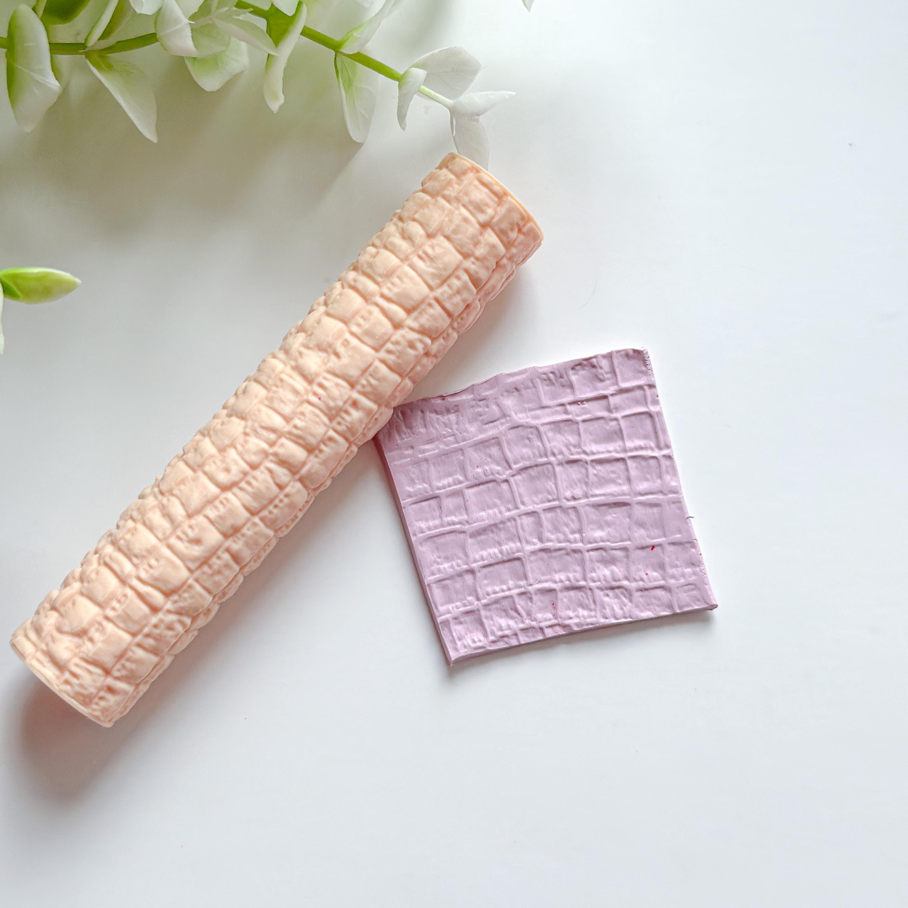 Polymer Clay Leather Texture Roller Tool – 10cm