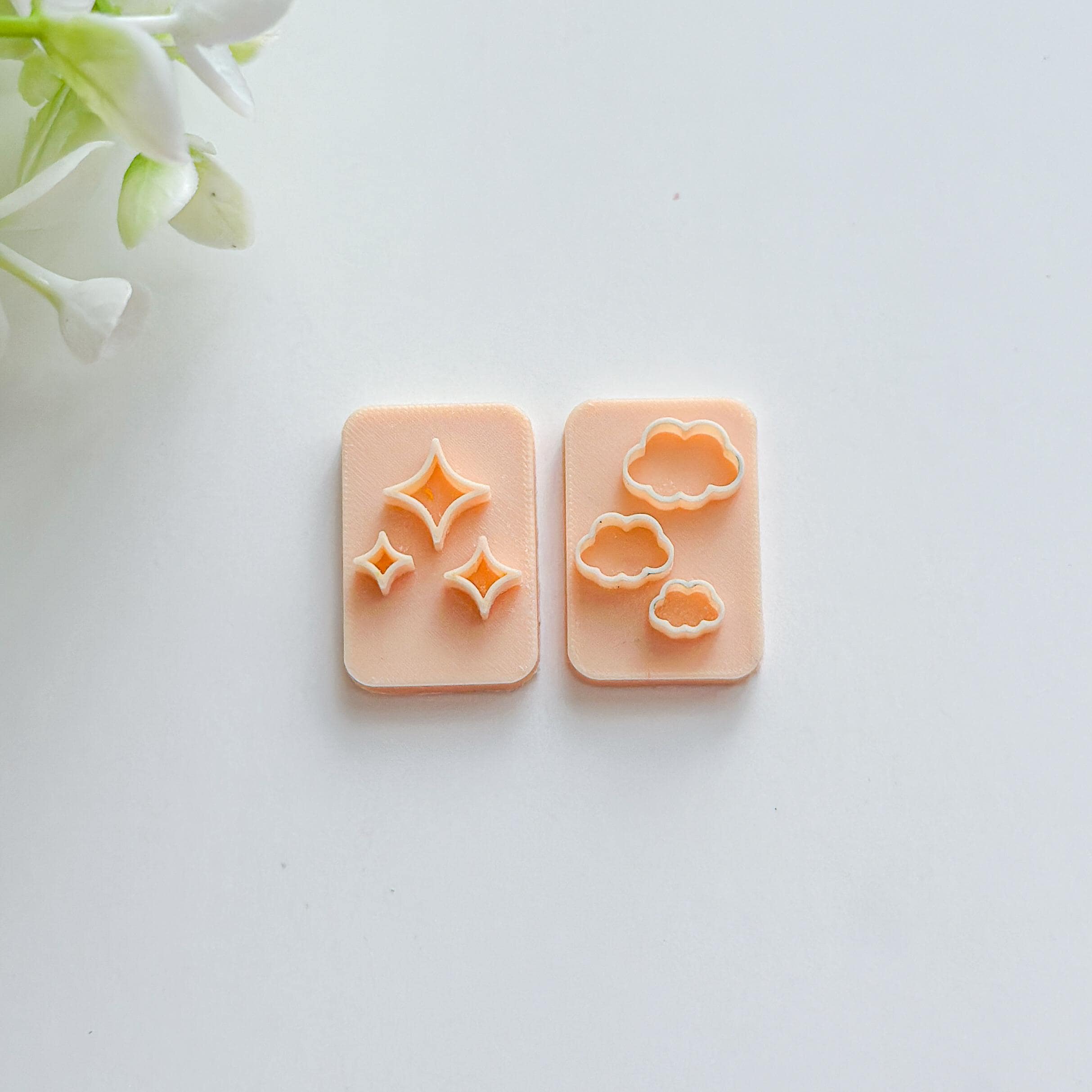 Whimsical Mirror Polymer Clay Earring Cutter Set – 3 Pcs