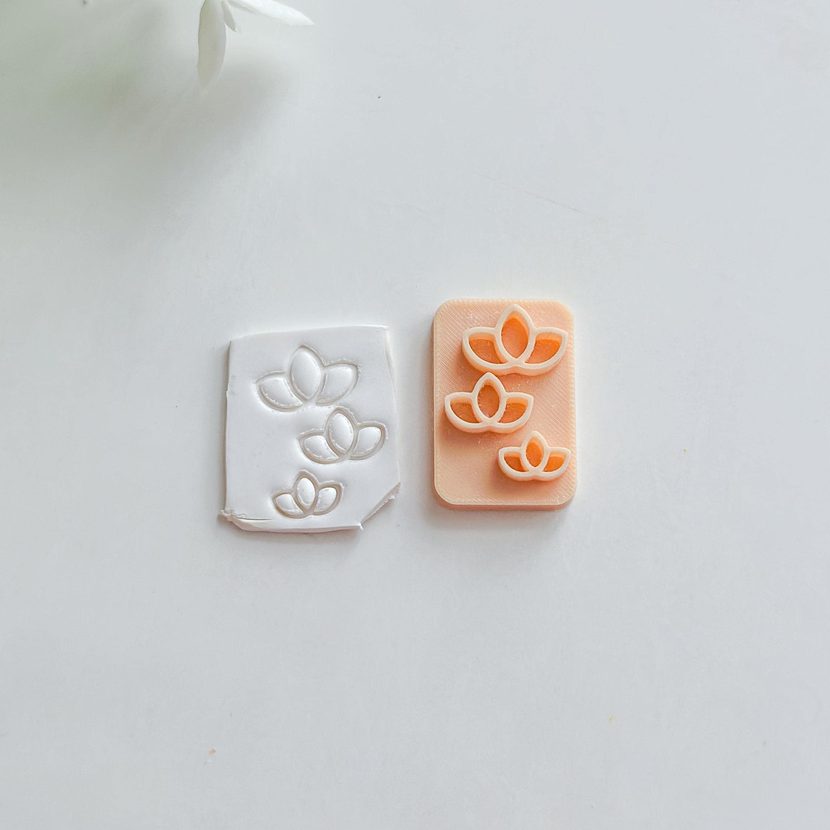 Lotus Flower Polymer Clay Earring Cutter Set – 2 Pieces