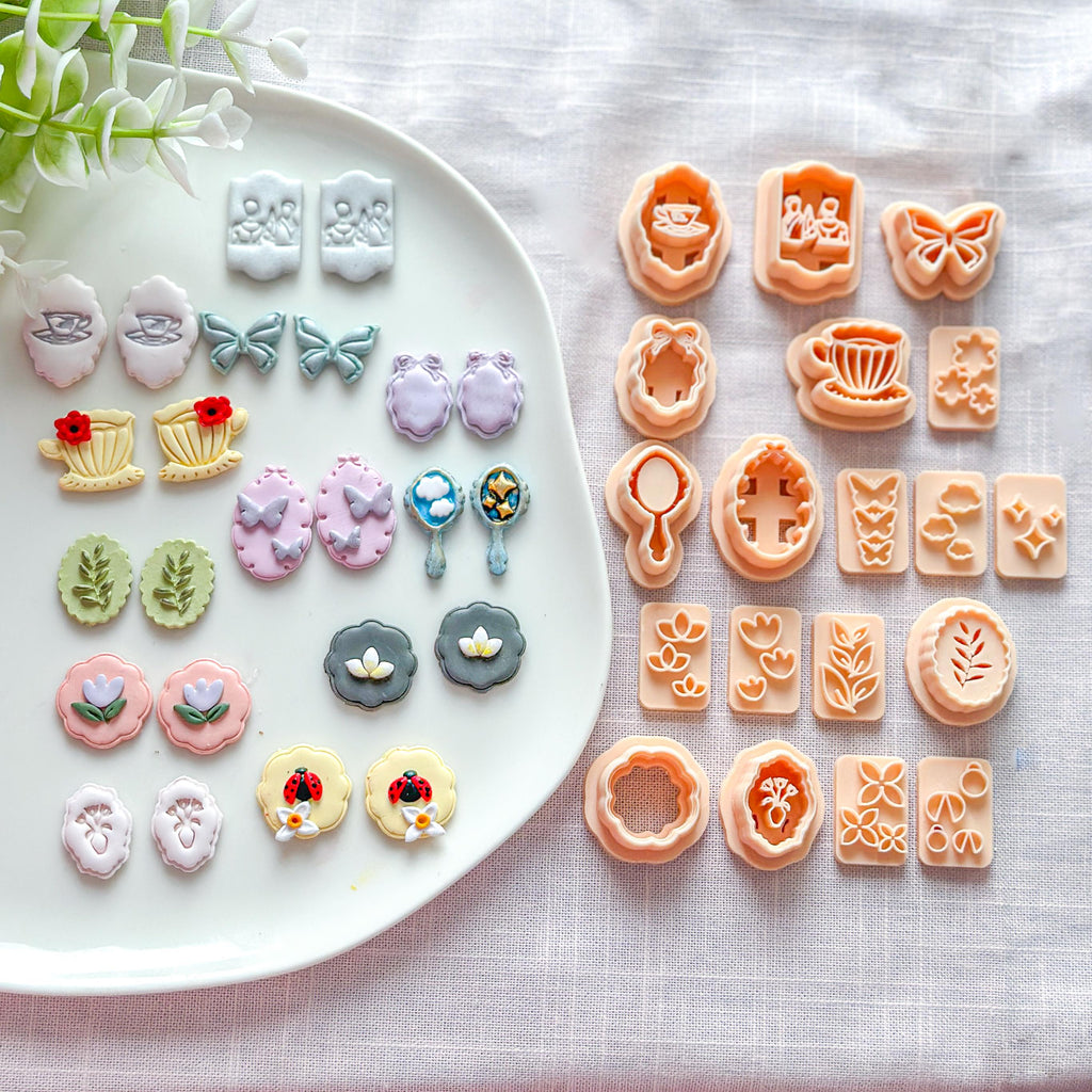 Leaf Embossed Polymer Clay Cutter
