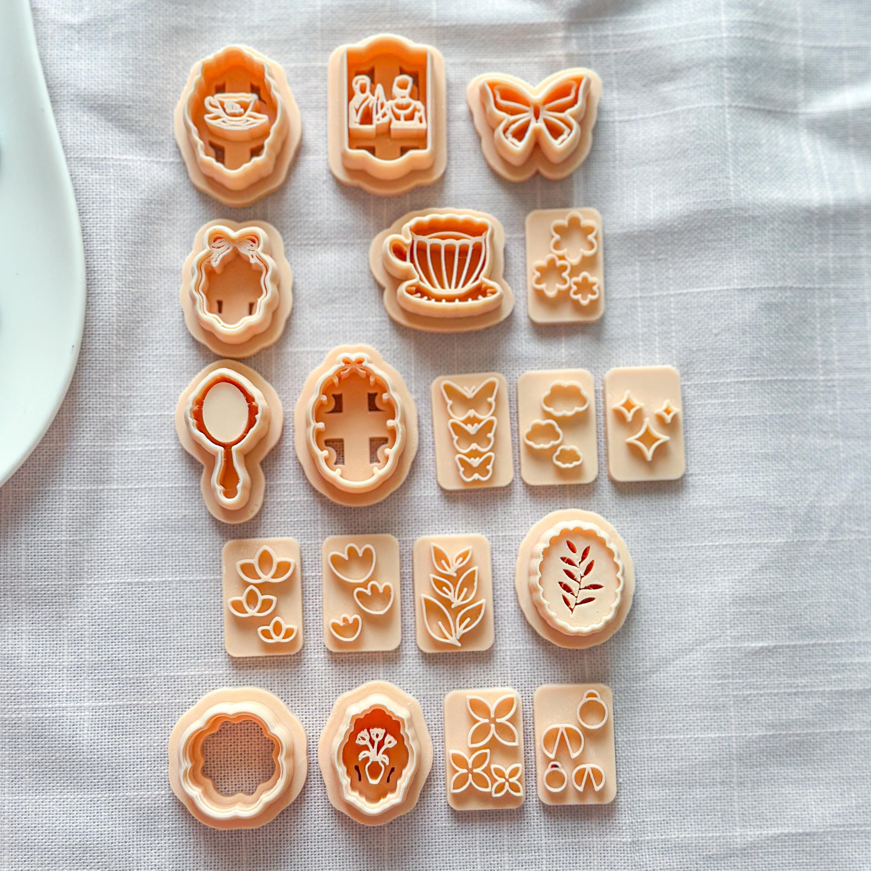 Whimsical Polymer Clay Earring Cutter Set – 20 Pcs
