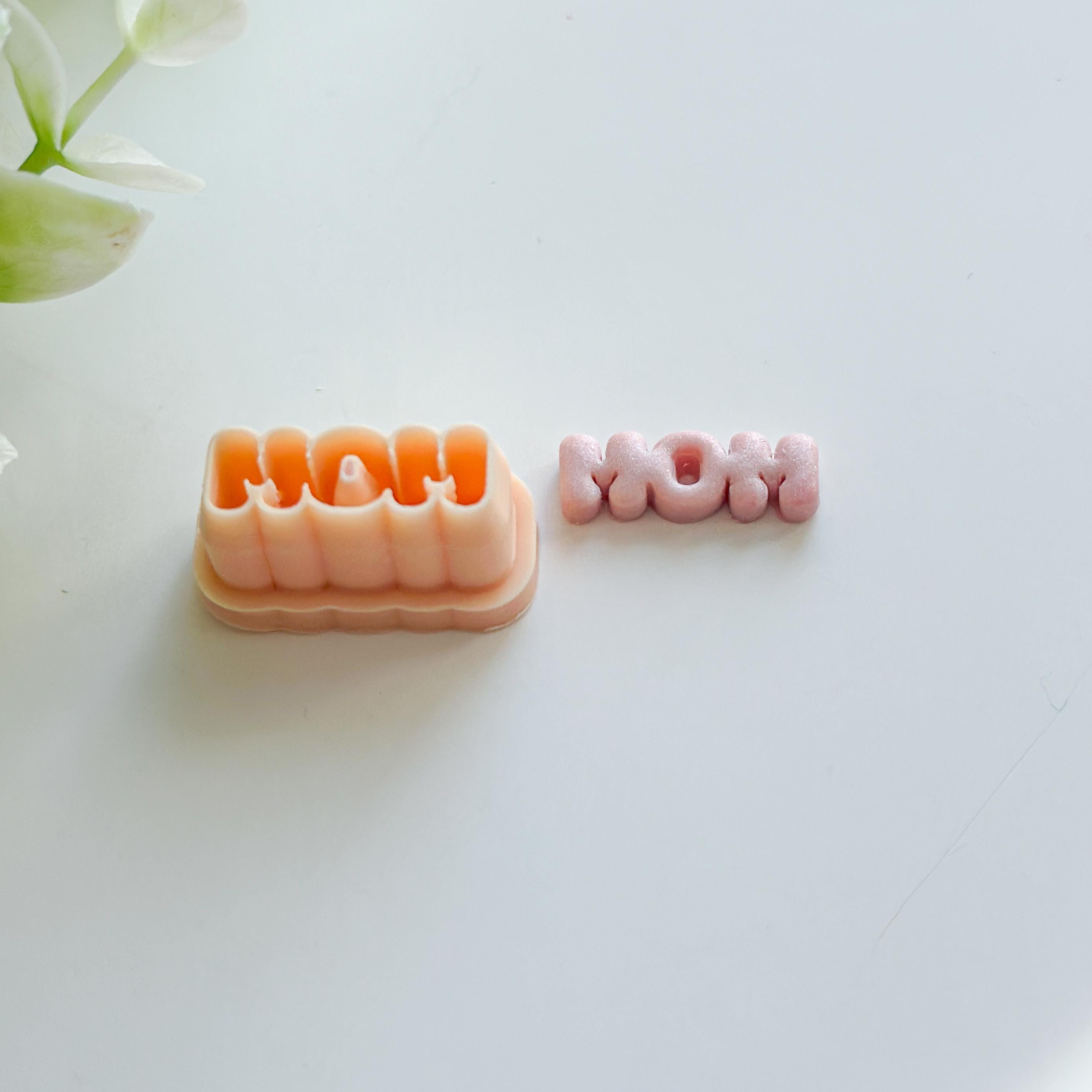 MOM Word Clay Mother's Day Cutter