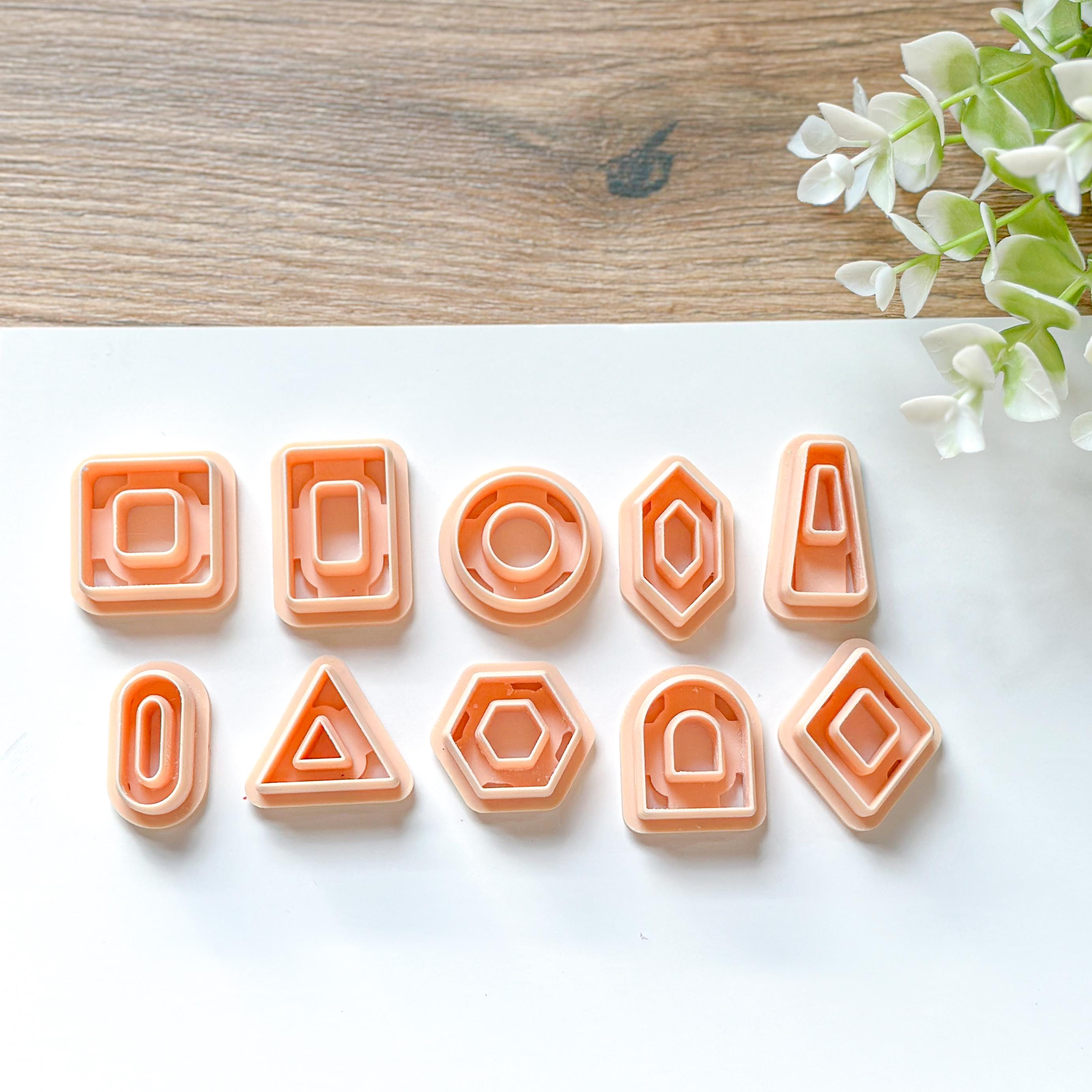 Rounded Square Donut Geometric Polymer Clay Cutter