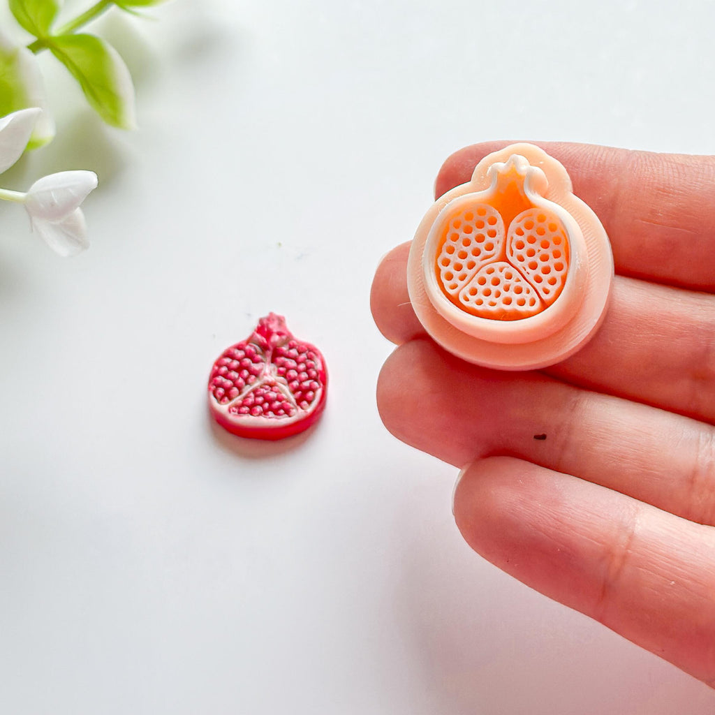 Pomegranate Polymer Clay Fruit Cutter