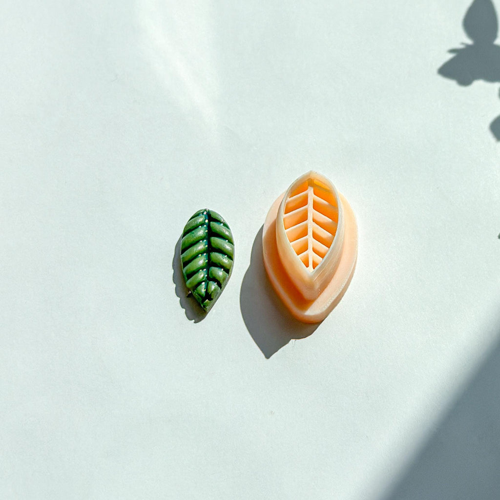 Floral Leaf Polymer Clay Cutter – 3D Printed Botanical Cutter