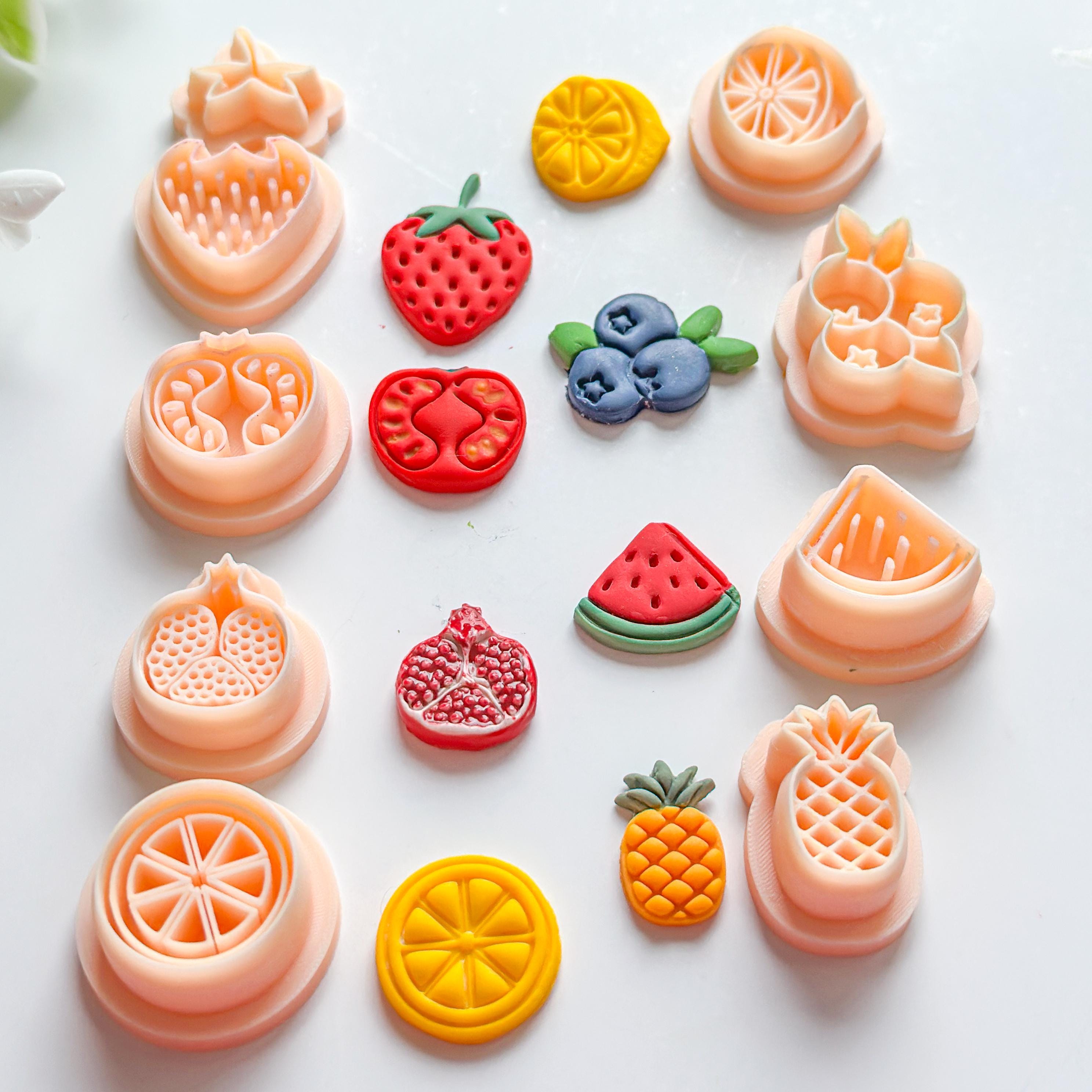 Strawberry Polymer Clay Cutter: Earring Jewelry Making 3D Printed Tool