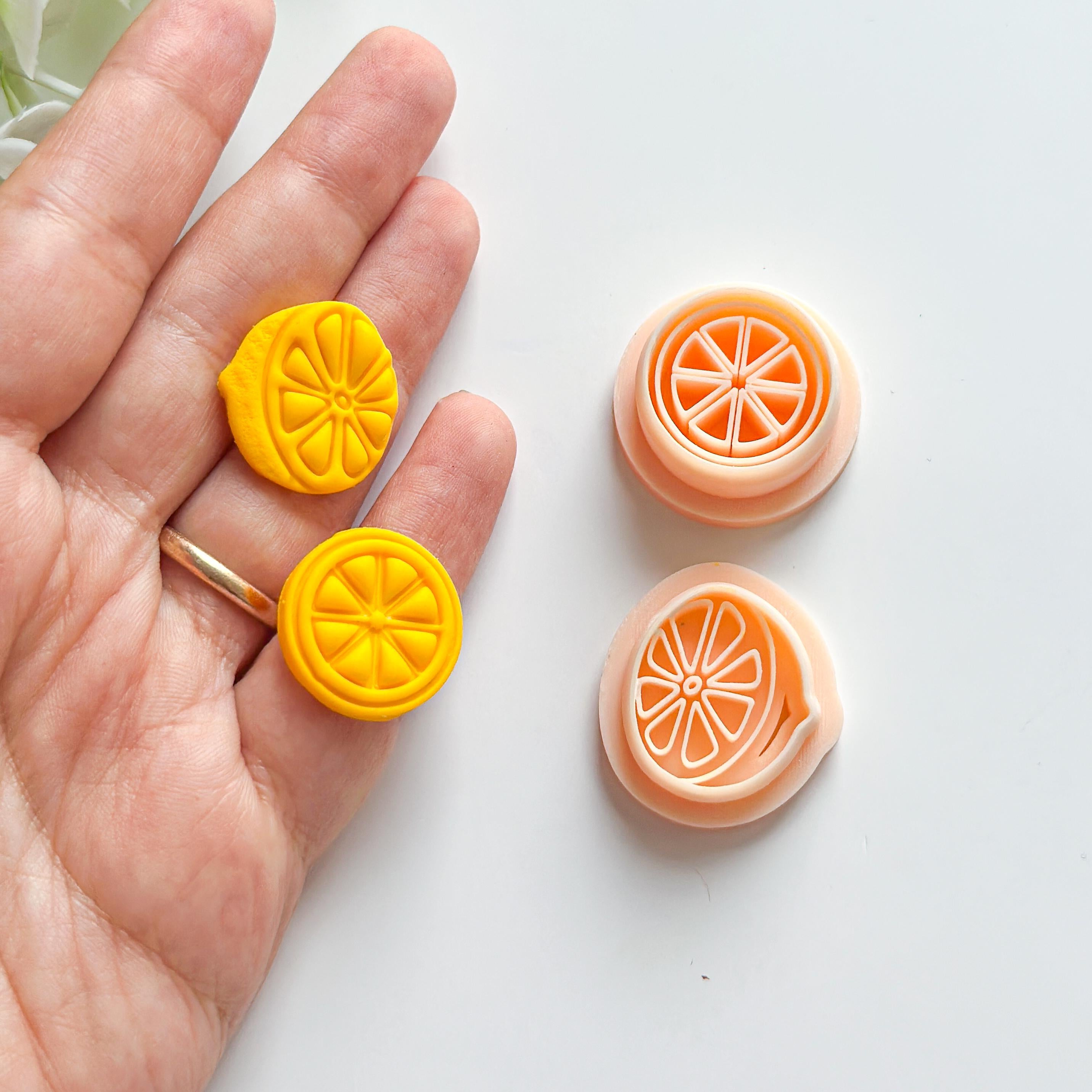 Lemon Polymer Clay  Fruit Earring Cutter