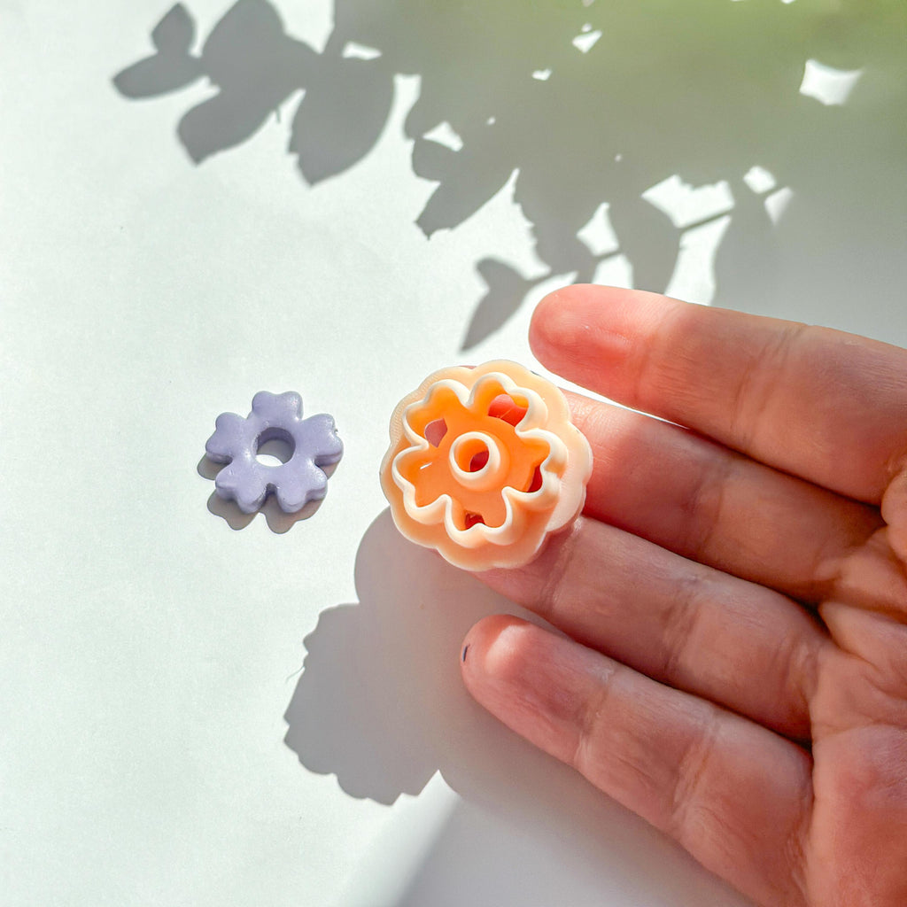 Flower Donut Polymer Clay Charm Earring Cutter