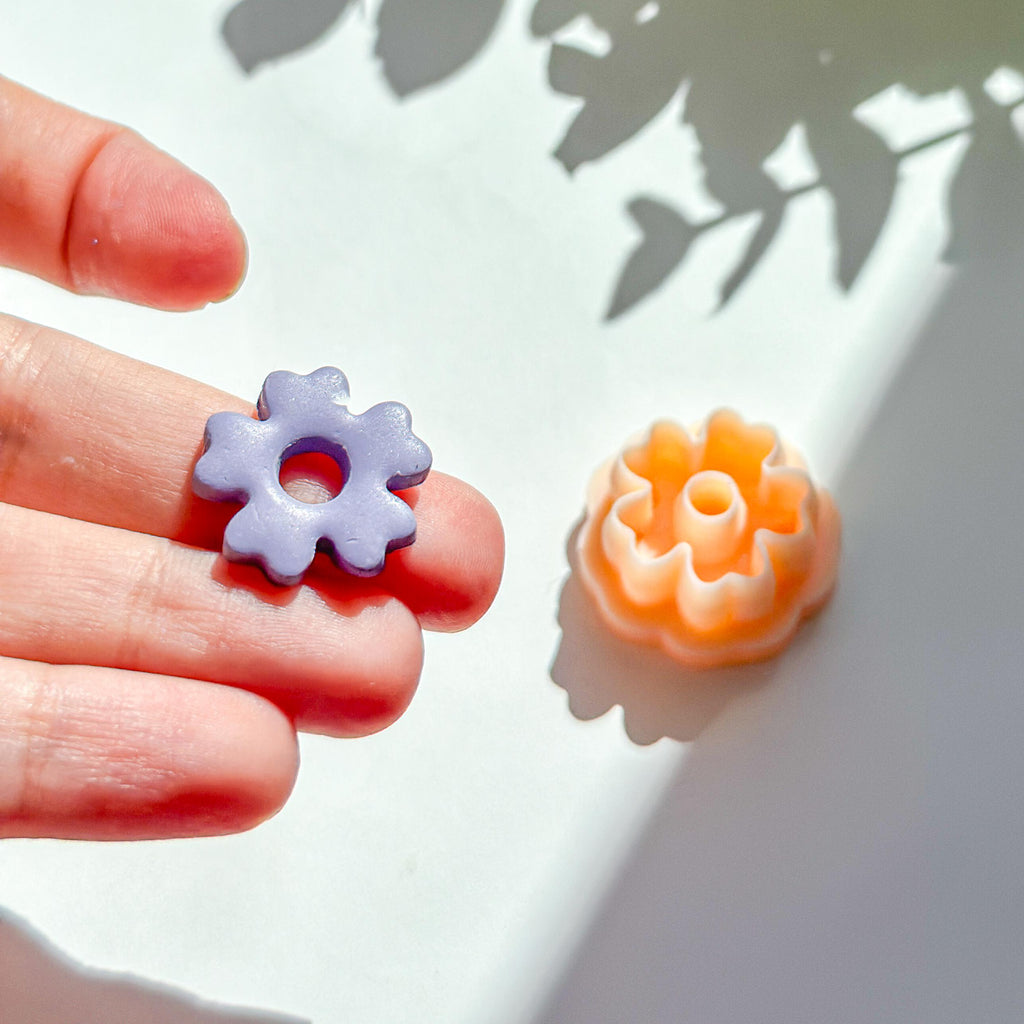 Flower Donut Polymer Clay Charm Earring Cutter