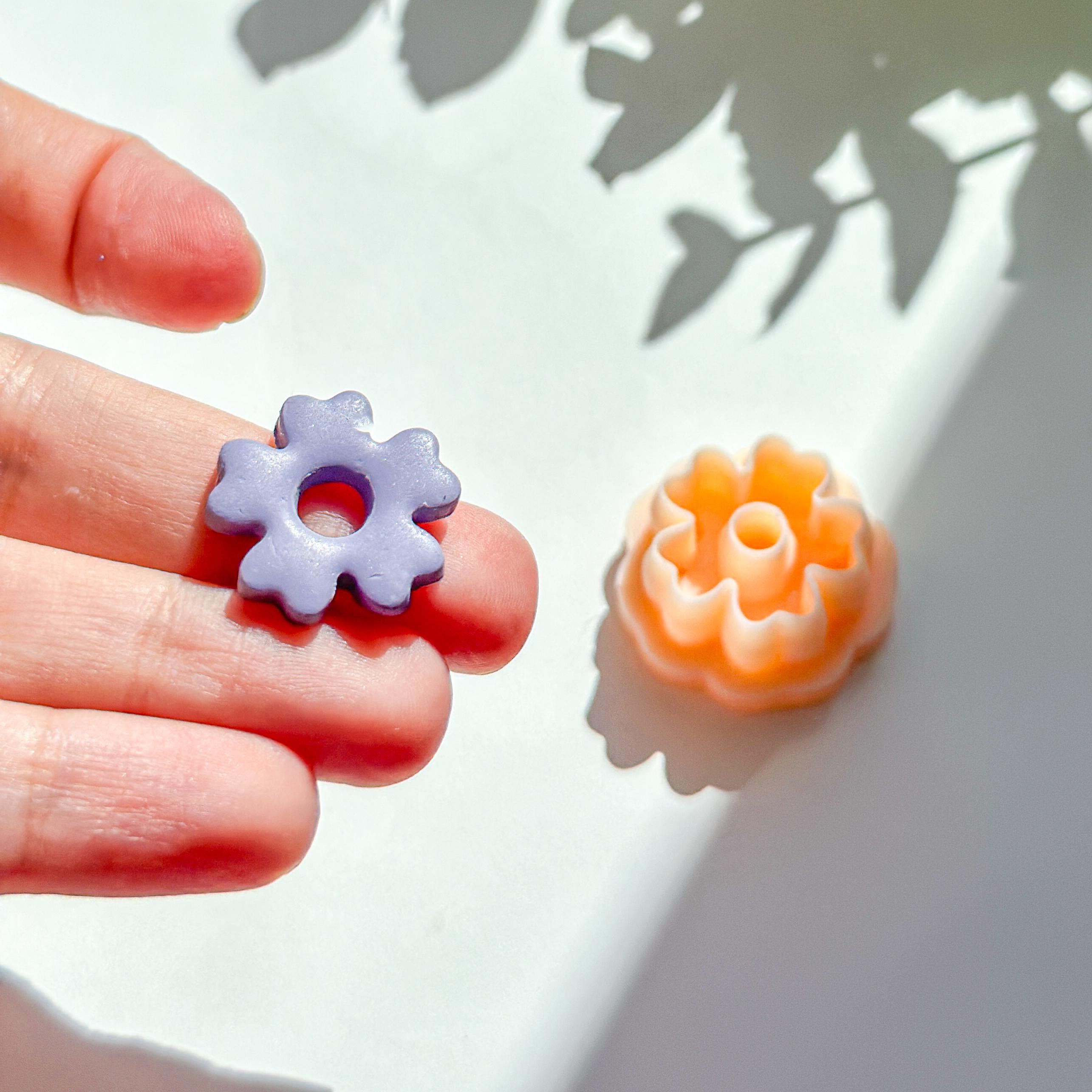 Flower Donut Polymer Clay Charm Earring Cutter