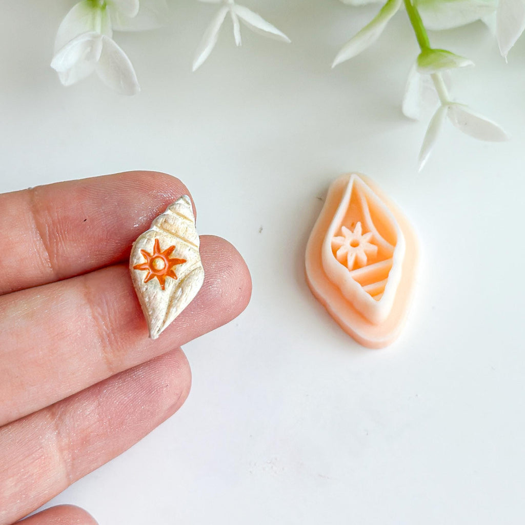 Sun Imprinted Seashell Polymer Clay Summer Cutter