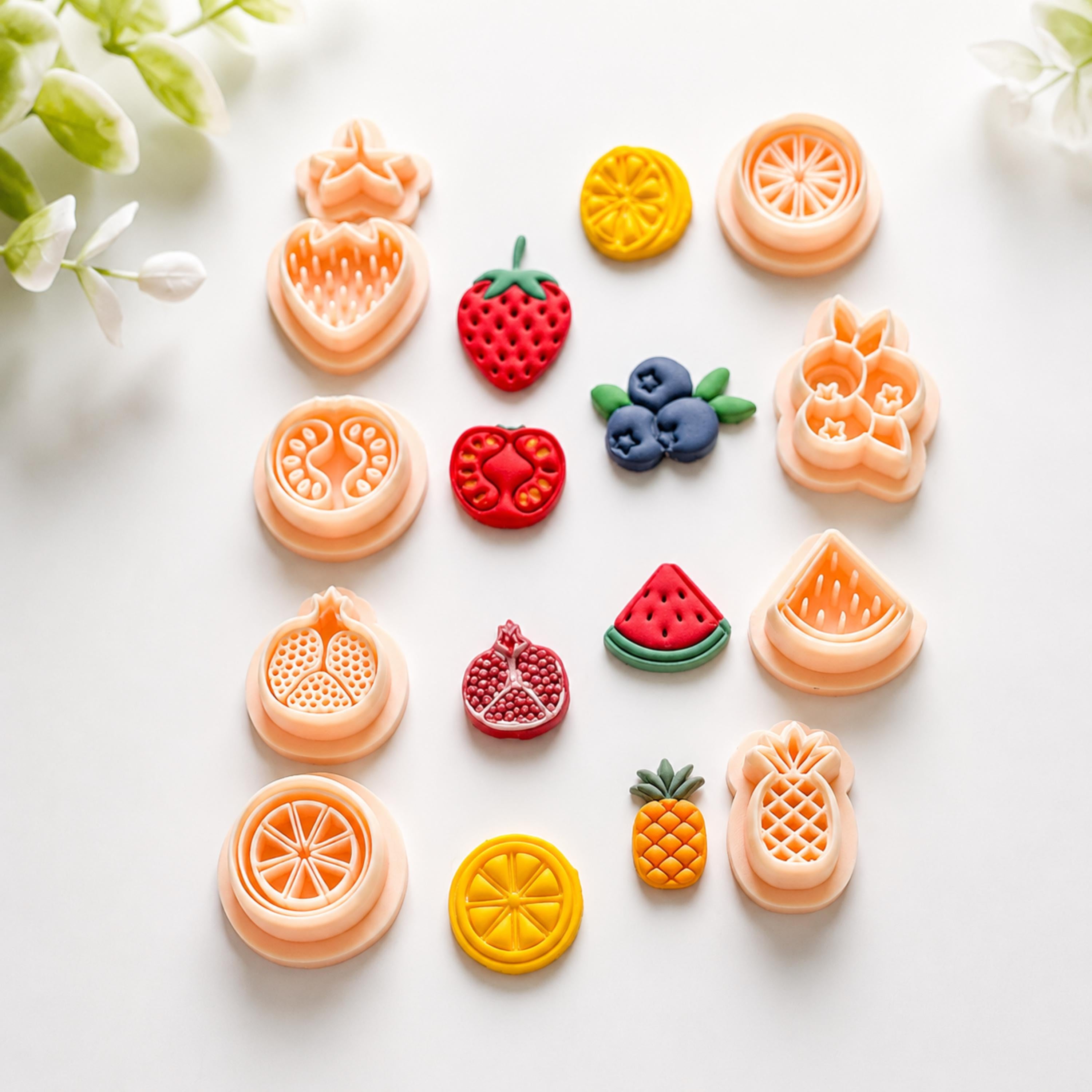 Fruits Polymer Clay Earring Cutter Set
