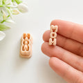 Vertical MOM Word Polymer Clay Mother's Day Cutter